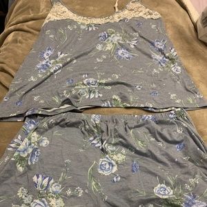 Soft Floral Spaghetti Strap Pajamas